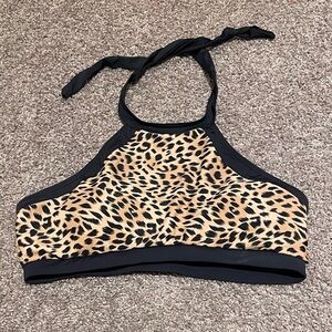 Small Leopard Print Bikini Top